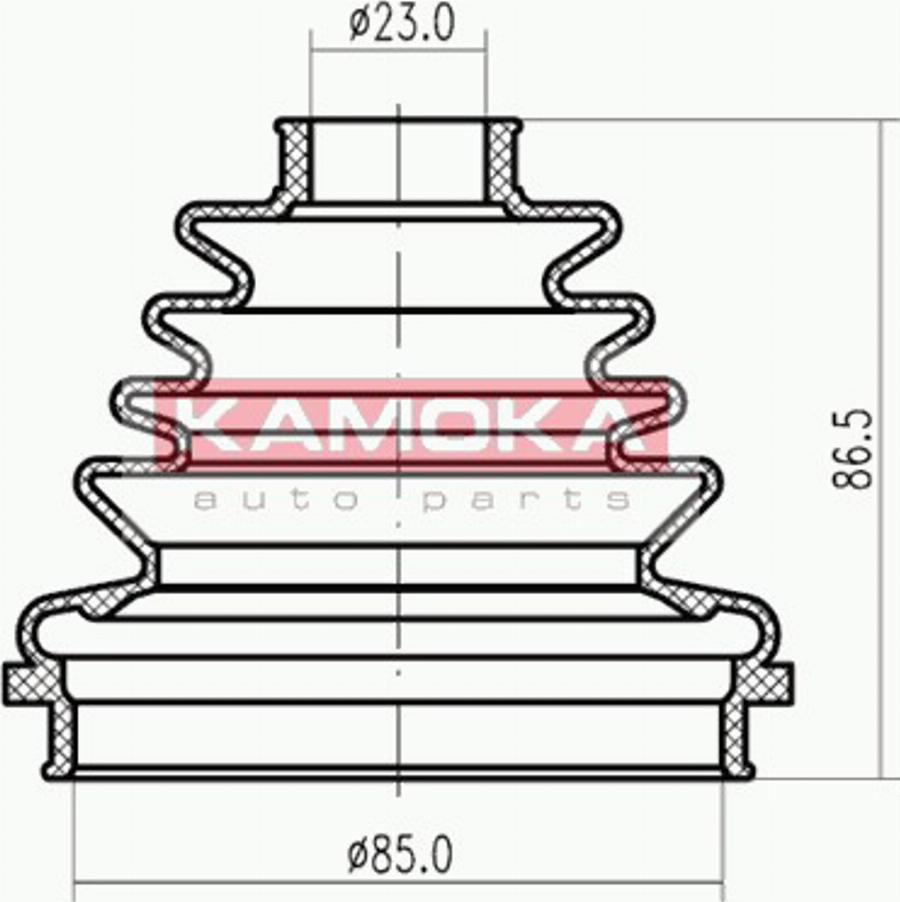 Kamoka 1147094 - Cuffia, Semiasse autozon.pro