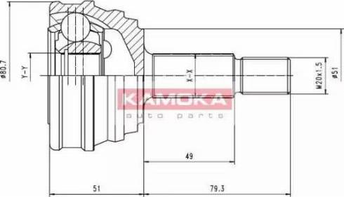 Kamoka 7010 - Kit giunti, Semiasse autozon.pro