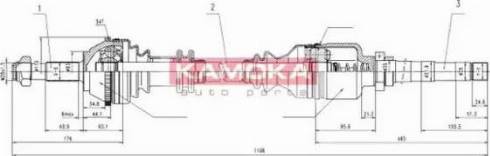 Kamoka CT1138917A - Albero motore / Semiasse autozon.pro