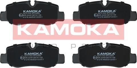 Kamoka JQ101402 - Kit pastiglie freno, Freno a disco autozon.pro