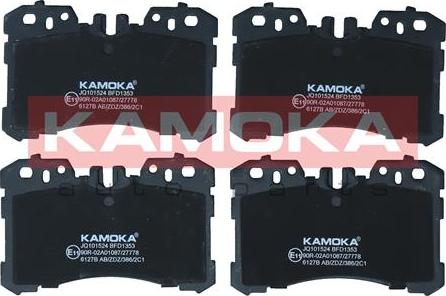 Kamoka JQ101524 - Kit pastiglie freno, Freno a disco autozon.pro