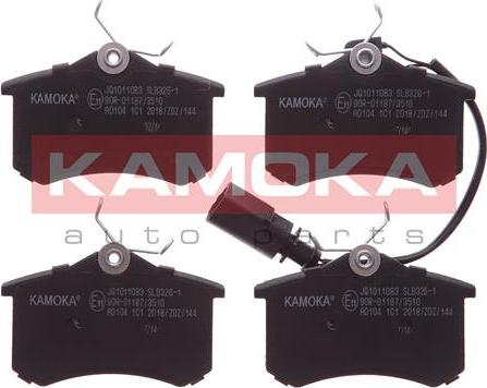 Kamoka JQ1011083 - Kit pastiglie freno, Freno a disco autozon.pro