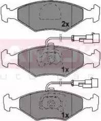 Kamoka JQ1011824 - Kit pastiglie freno, Freno a disco autozon.pro