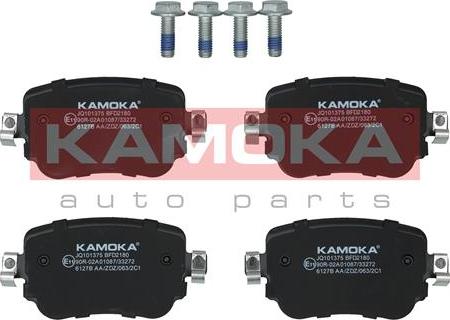 Kamoka JQ101375 - Kit pastiglie freno, Freno a disco autozon.pro