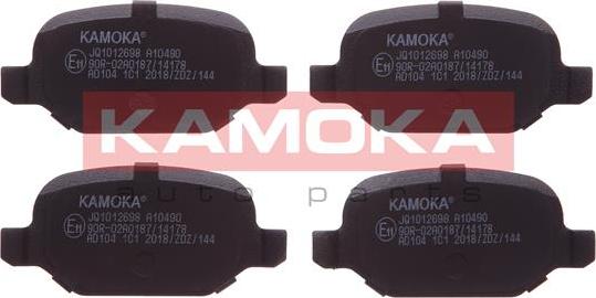 Kamoka JQ1012698 - Kit pastiglie freno, Freno a disco autozon.pro