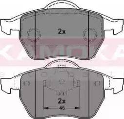 Kamoka JQ1012334 - Kit pastiglie freno, Freno a disco autozon.pro