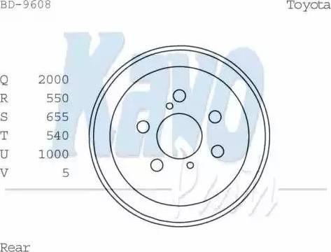 Kavo Parts BD-9608 - Tamburo freno autozon.pro