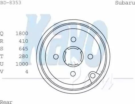 Kavo Parts BD-8353 - Tamburo freno autozon.pro