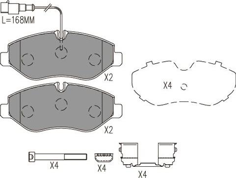 Kavo Parts BP-6612 - Kit pastiglie freno, Freno a disco autozon.pro