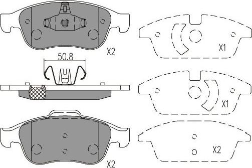 Kavo Parts BP-6639 - Kit pastiglie freno, Freno a disco autozon.pro