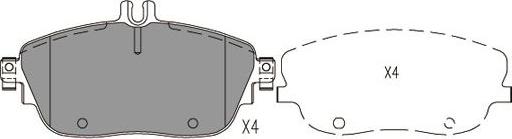 Kavo Parts BP-6638 - Kit pastiglie freno, Freno a disco autozon.pro