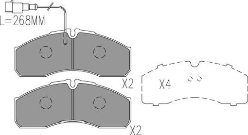 Kavo Parts BP-6625 - Kit pastiglie freno, Freno a disco autozon.pro