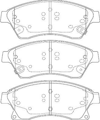 Kavo Parts BP-1017 - Kit pastiglie freno, Freno a disco autozon.pro