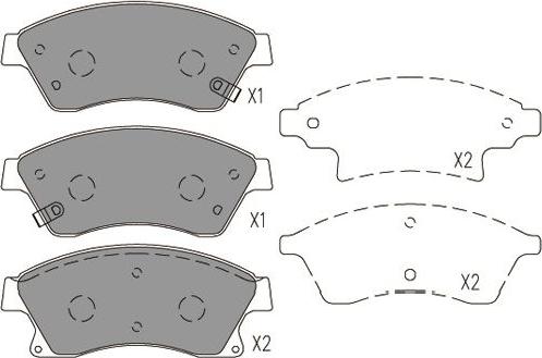 Kavo Parts KBP-1016 - Kit pastiglie freno, Freno a disco autozon.pro