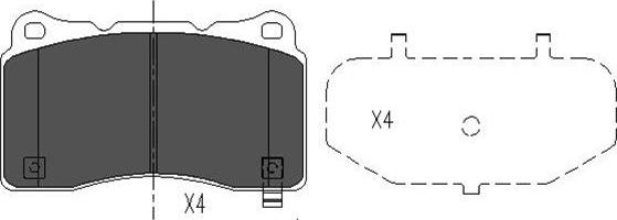 Kavo Parts KBP-8021 - Kit pastiglie freno, Freno a disco autozon.pro