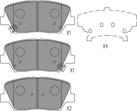 Kavo Parts BP-3059 - Kit pastiglie freno, Freno a disco autozon.pro