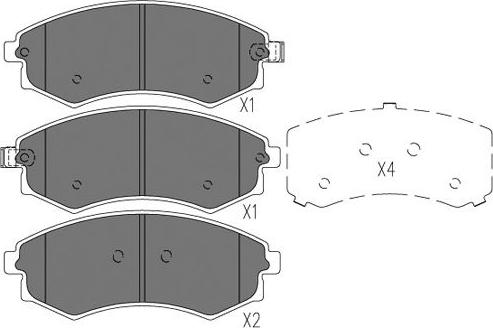 Kavo Parts BP-7508 - Kit pastiglie freno, Freno a disco autozon.pro