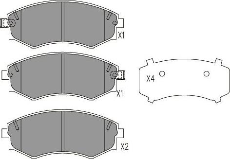 Kavo Parts BP-7502 - Kit pastiglie freno, Freno a disco autozon.pro