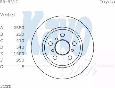 Kavo Parts BR-9317 - Discofreno autozon.pro