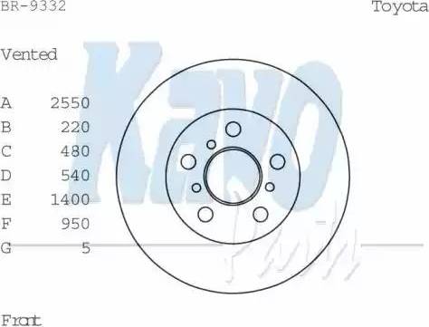 Kavo Parts BR-9332 - Discofreno autozon.pro