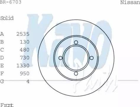 Kavo Parts BR-6703 - Discofreno autozon.pro