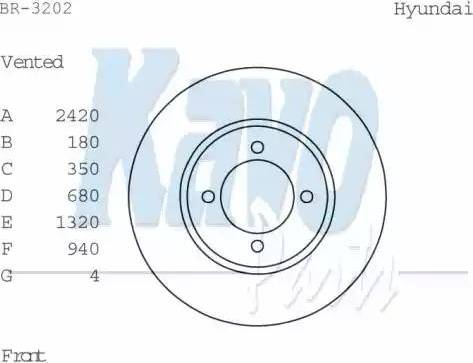 Kavo Parts BR-3202 - Discofreno autozon.pro