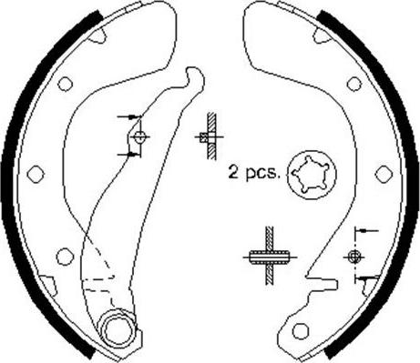 Kavo Parts BS-1400 - Kit ganasce freno autozon.pro