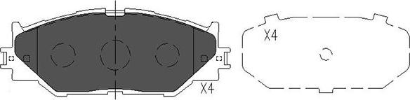 Kavo Parts KBP-9094 - Kit pastiglie freno, Freno a disco autozon.pro