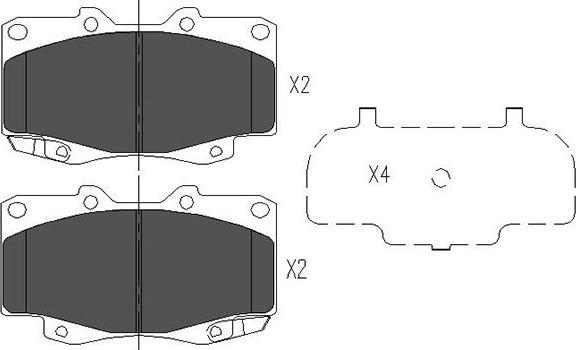 Kavo Parts KBP-9096 - Kit pastiglie freno, Freno a disco autozon.pro