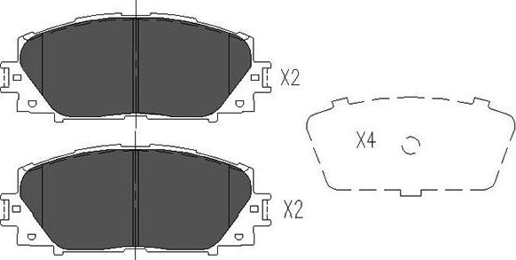 Kavo Parts KBP-9097 - Kit pastiglie freno, Freno a disco autozon.pro