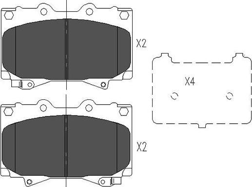 Kavo Parts KBP-9049 - Kit pastiglie freno, Freno a disco autozon.pro