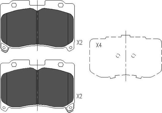 Kavo Parts KBP-9045 - Kit pastiglie freno, Freno a disco autozon.pro