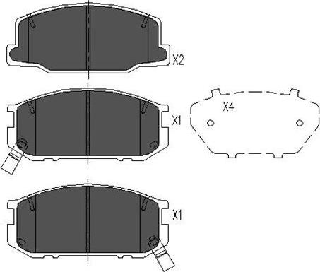 Kavo Parts KBP-9041 - Kit pastiglie freno, Freno a disco autozon.pro