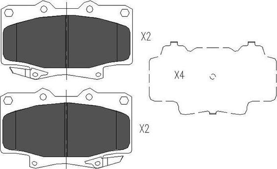 Kavo Parts KBP-9043 - Kit pastiglie freno, Freno a disco autozon.pro