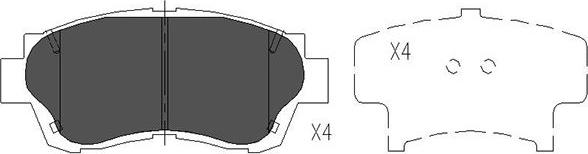 Kavo Parts KBP-9042 - Kit pastiglie freno, Freno a disco autozon.pro