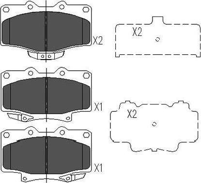 Kavo Parts KBP-9047 - Kit pastiglie freno, Freno a disco autozon.pro