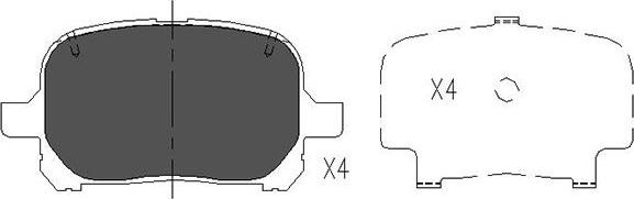 Kavo Parts KBP-9051 - Kit pastiglie freno, Freno a disco autozon.pro