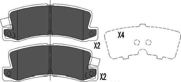 Kavo Parts KBP-9058 - Kit pastiglie freno, Freno a disco autozon.pro