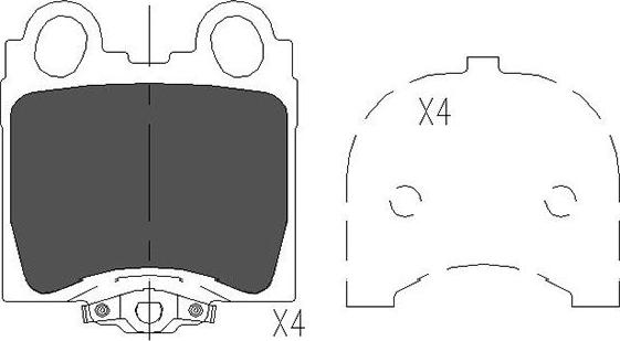 Kavo Parts KBP-9066 - Kit pastiglie freno, Freno a disco autozon.pro