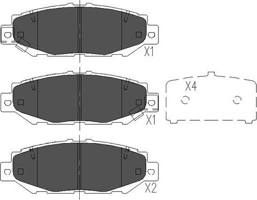 Kavo Parts KBP-9062 - Kit pastiglie freno, Freno a disco autozon.pro