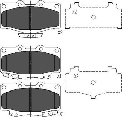 Kavo Parts KBP-9004 - Kit pastiglie freno, Freno a disco autozon.pro