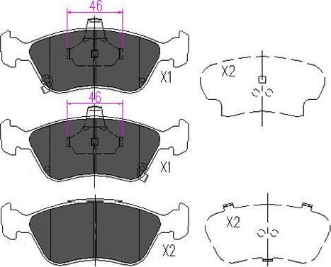 Kavo Parts KBP-9006 - Kit pastiglie freno, Freno a disco autozon.pro