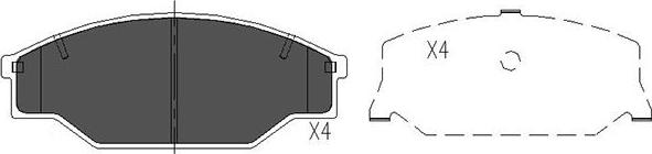 Kavo Parts KBP-9001 - Kit pastiglie freno, Freno a disco autozon.pro