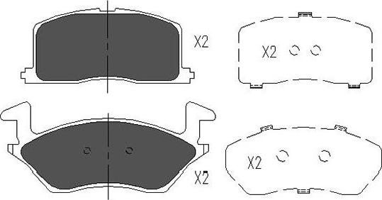 Kavo Parts KBP-9003 - Kit pastiglie freno, Freno a disco autozon.pro