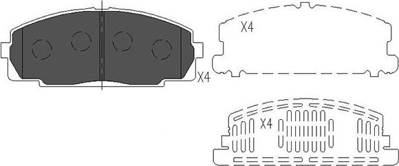 Kavo Parts KBP-9002 - Kit pastiglie freno, Freno a disco autozon.pro