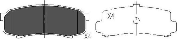 Kavo Parts KBP-9007 - Kit pastiglie freno, Freno a disco autozon.pro