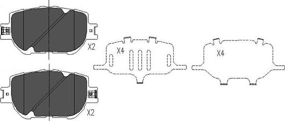 Kavo Parts KBP-9015 - Kit pastiglie freno, Freno a disco autozon.pro