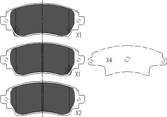 Kavo Parts KBP-9010 - Kit pastiglie freno, Freno a disco autozon.pro