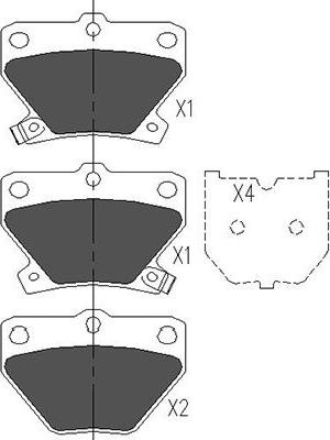 Kavo Parts KBP-9013 - Kit pastiglie freno, Freno a disco autozon.pro