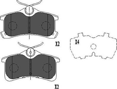 Kavo Parts KBP-9017 - Kit pastiglie freno, Freno a disco autozon.pro